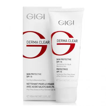 Захисний зволожуючий крем для обличчя, GiGi Derma Clear Protective SPF15