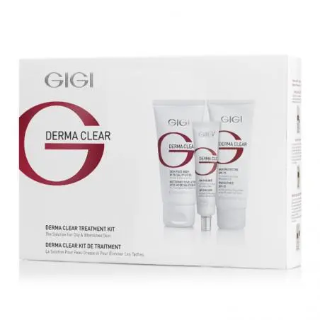 Омолаживающий набор для лечения кожи с акне и розацеа, GiGi Derma Clear Treatment Kit (Home)