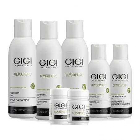 Професійний набір на основі АНА-кислот для хімічного пілінгу обличчя, GiGi Glycopure Professional Full Kit
