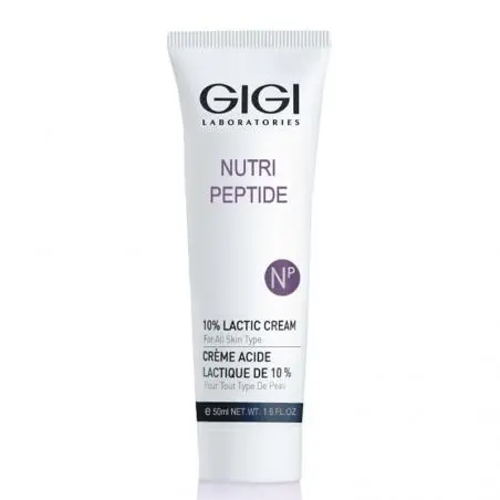 Пептидний зволожуючий крем для обличчя з 10% молочною кислотою, GiGi Nutri-Peptide 10% Lactic Cream