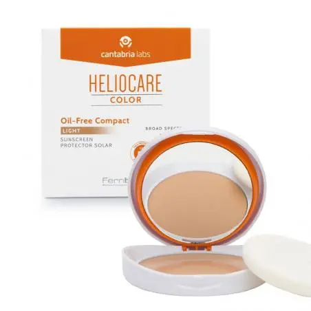 Компактная крем-пудра для жирной и комбинированной кожи лица, Cantabria Labs Heliocare Color Compact Oil-Free SPF50