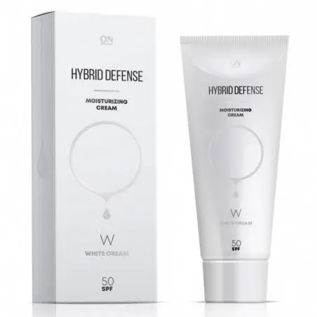 Защитный крем-гибрид White для лица, ONmacabim System Plus Hybrid Defense Moisturizing Cream W SPF50