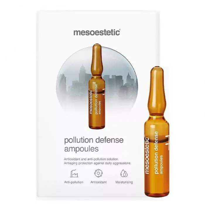 Защищающая антиоксидантная сыворотка для лица в ампулах, Mesoestetic Pollution Defense Ampoules