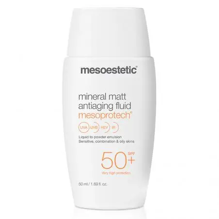 Минеральный матирующий флюид для жирной кожи лица, Mesoestetic Mesoprotech Mineral Matt Antiaging Fluid SPF50