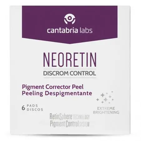 Освітлюючий пілінг у дисках для обличчя, Cantabria Labs Neoretin Discrom Control Pigment Peel Pads