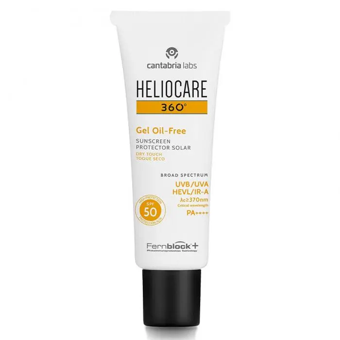 Солнцезащитный гель для жирной и комбинированной кожи лица, Cantabria Labs Heliocare 360º Gel Oil-Free Dry Touch SPF50