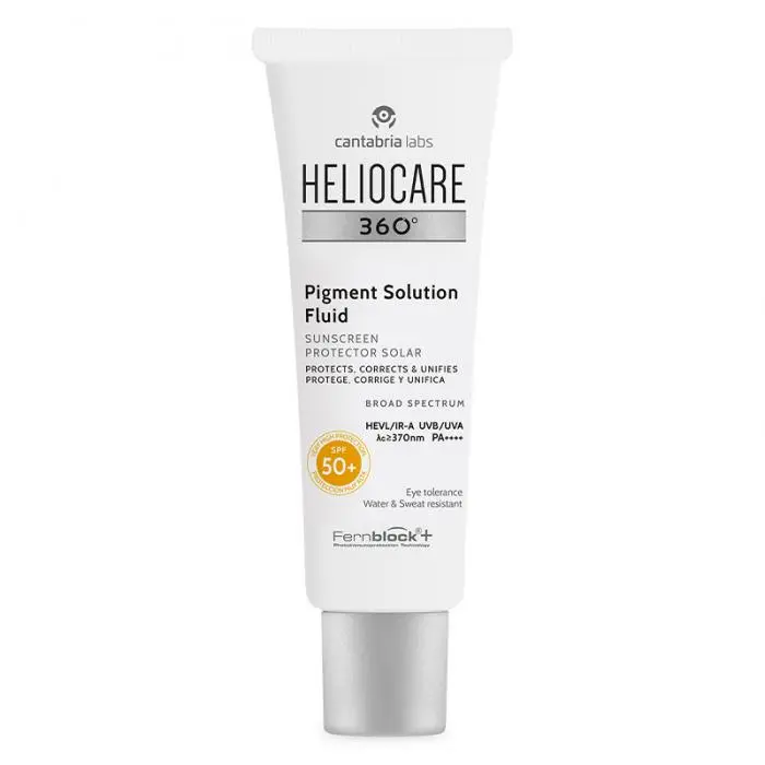 Солнцезащтный флюид для кожи лица с гиперпигментацией, Cantabria Labs Heliocare 360º Pigment Solution Fluid SPF50+