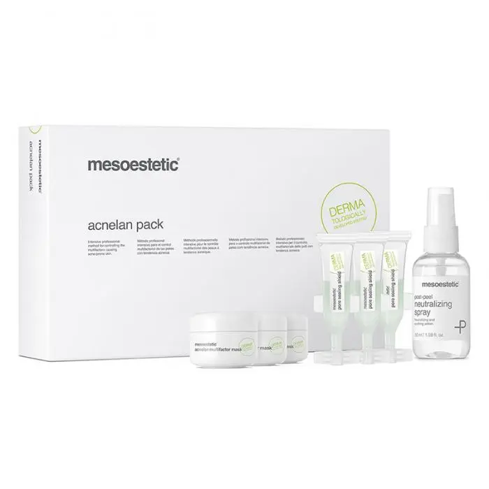 Професійний набір для лікування проблемної шкіри обличчя з акне, Mesoestetic Acnelan Pack