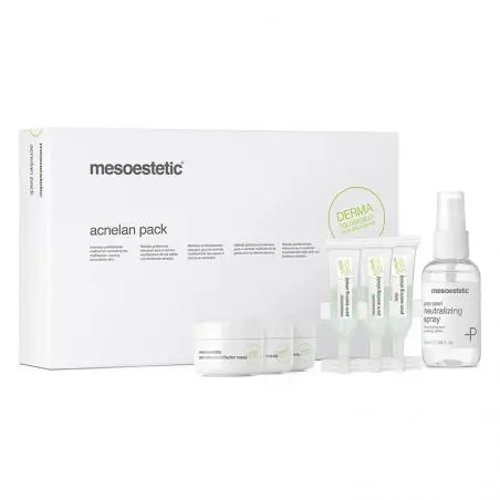 Профессиональный набор для лечения проблемной кожи лица с акне, Mesoestetic Acnelan Pack