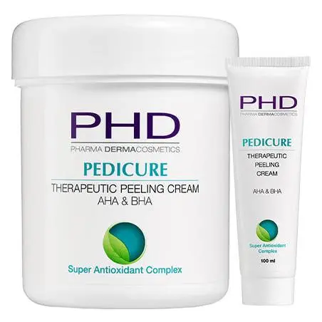 Крем-пілінг для ніг, PHD Pedicure Therapeutic Peeling Cream AHA&BHA