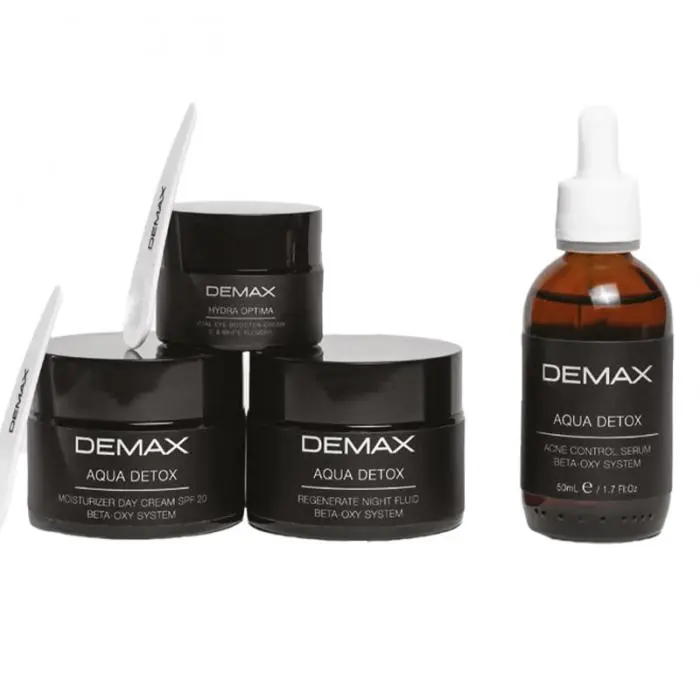 Набір «Aqua Detox» для корекції запалень, акне, постакне, демодексу та розацеа на шкірі обличчя, Demax Aqua Detox