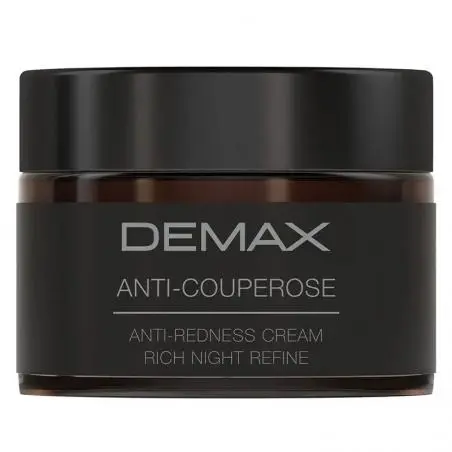 Успокаивающий ночной крем-корректор для кожи лица с куперозом, Demax Anti-Couperose Anti-Redness Cream Rich Night Refine
