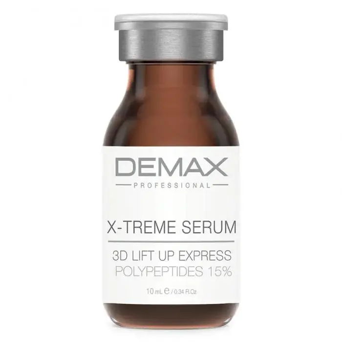 Екстрим-сироватка ЗD-ліфтинг для інтенсивного омолодження шкіри обличчя, Demax X-Treme Serum 3D Lift up Express