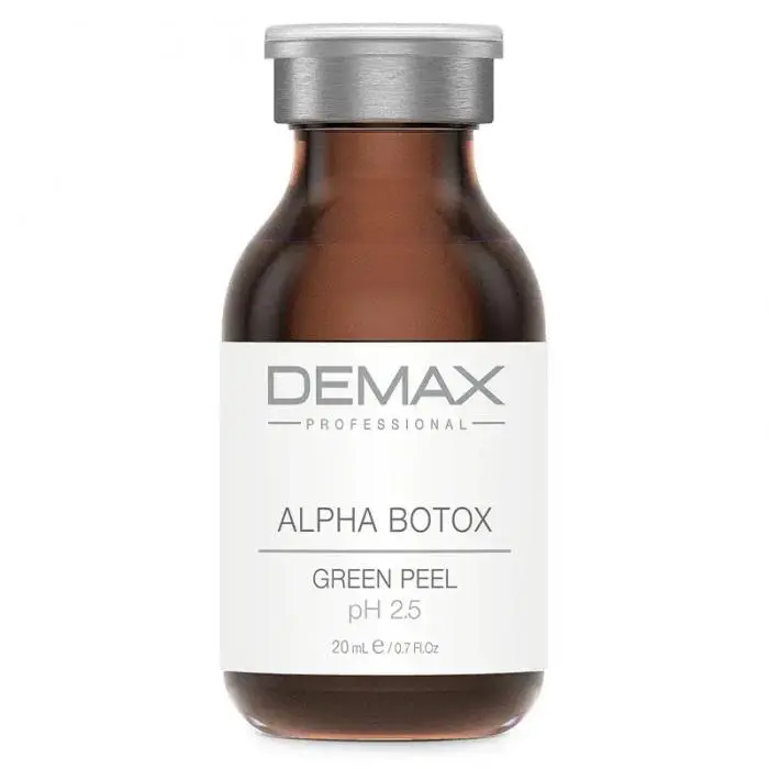 Пілінг з поліфенолами зеленого винограду та пептидами для вікової шкіри обличчя, Demax Alpha Botox Green Peel pH 2.5