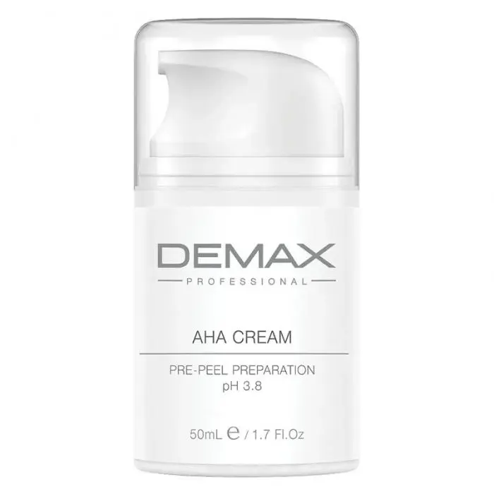 Крем з АНА кислотами для підготовки шкіри обличчя до пілінгу, Demax AHA Cream Pre-Peel Preparation pH 3.8