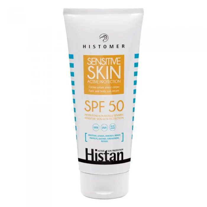 Захисний крем від сонця для чутливої ​​шкіри обличчя та тіла, Histomer Histan Sensitive Skin Active Protection SPF50