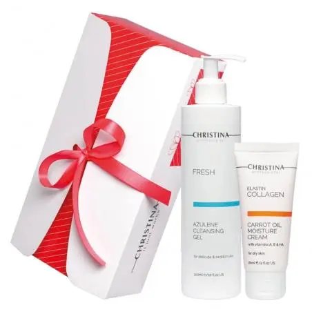 Подарунковий набір «Очищення та зволоження» для обличчя, Christina Fresh Gift Kit Cleansing and Moisturizing for Dry Skin