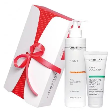 Подарочный набор для лица, Christina Fresh Gift Kit Cleansing and Moisturizing for Oily and Combination Skin