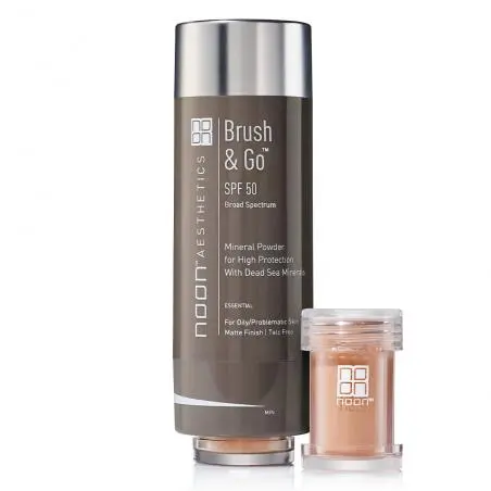 Минеральная пудра для проблемной кожи, Noon Aesthetics Brush & Go Mineral Powder SPF30 (SPF50) for Oily & Problematic Skin