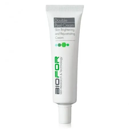 Крем для освітлення й відлущення шкіри обличчя з АНА та ВНА кислотами та інгібіторами меланіну, Biofor Double Peel Cream