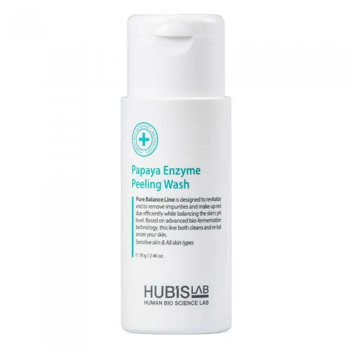 Ензимний пілінг для очищення обличчя, HubisLab Papaya Enzyme Peeling Wash
