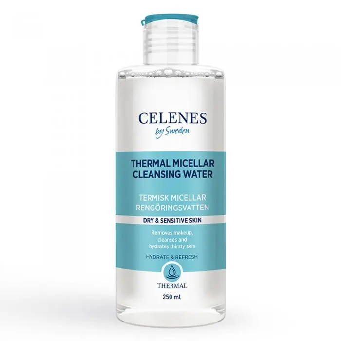 Термальная мицеллярная очищающая вода для сухой и чувствительной кожи лица, Celenes Thermal Micellar Water Dry & Sensitive