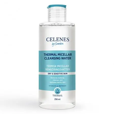 Термальна міцелярна вода для сухої та чутливої шкіри обличчя, Celenes Thermal Micellar Cleansing Water