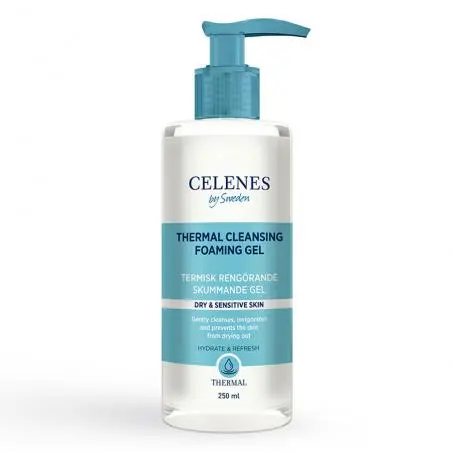 Термальний очищаючий гель-пінка для сухої та чутливої шкіри обличчя, Celenes Thermal Cleansing Foaming Gel Dry & Sensitive