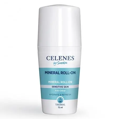 Термальный роликовый дезодорант без запаха для чувствительной кожи тела, Celenes Thermal Mineral Roll-On Sensitive Skin