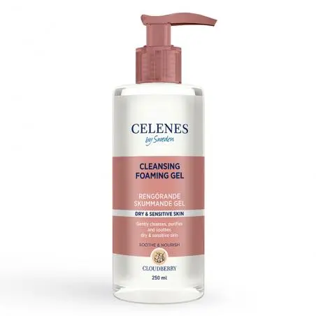 Очищающая пенка-гель с морошкой для сухой и чувствительной кожи лица, Celenes Cloudberry Cleansing Foaming Gel