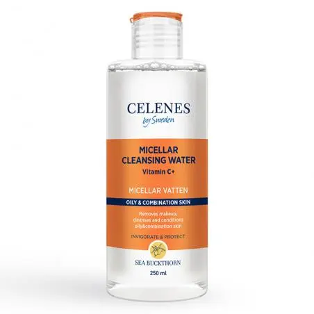 Мицеллярная вода с облепихой для жирной и комбинированной кожи лица, Celenes Sea Buckthorn Micellar Cleansing Water