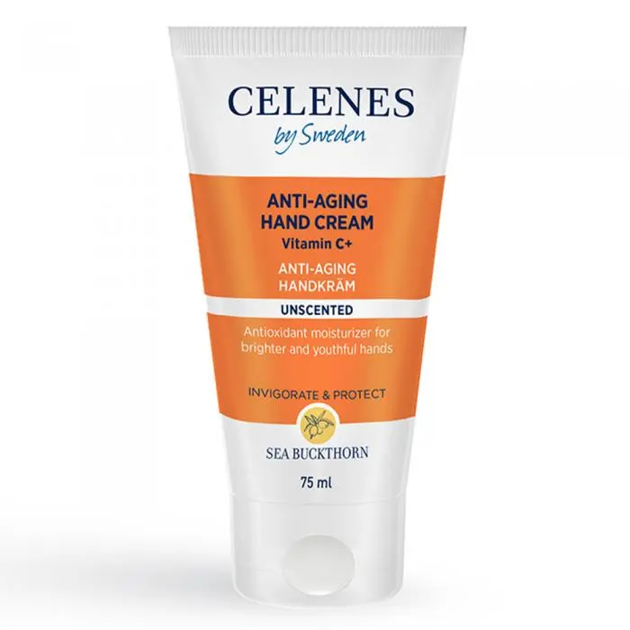 Антивіковий крем для рук з обліпихою, Celenes Sea Buckthorn Anti-Aging Hand Cream-Unscented