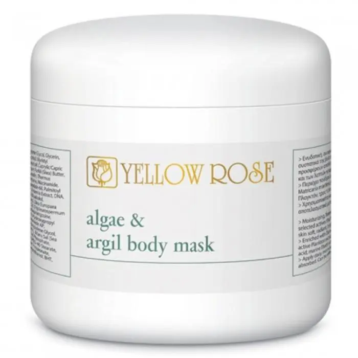 Маска для зменшення об'єму тіла з натуральною зеленою глиною та водоростями, Yellow Rose Algae & Argil Body Mask