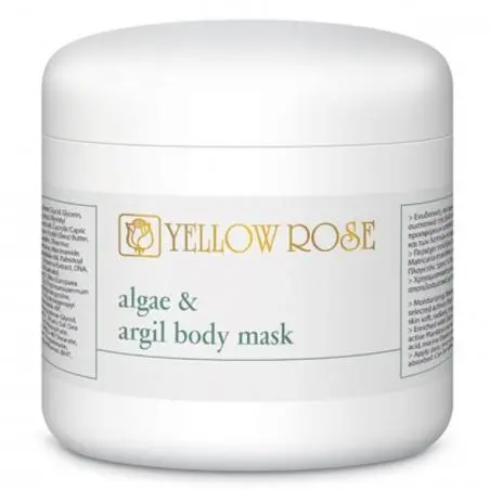 Маска для уменьшения объемов тела с натуральной зеленой глиной и водорослями, Yellow Rose Algae & Argil Body Mask