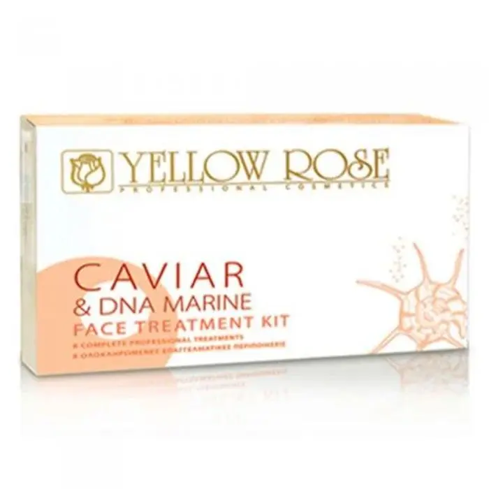 Набір для обличчя з екстрактом ікри та морської ДНК, Yellow Rose Caviar & DNA Marine Face Treatment Kit