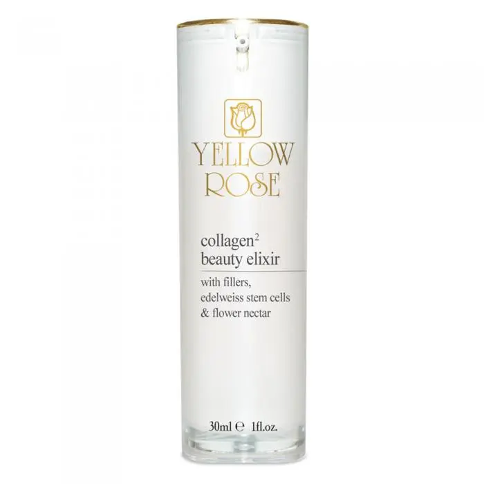 Сыворотка с морским коллагеном для заполнения морщин на коже лица, Yellow Rose Collagen² Beauty Elixir