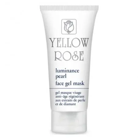 Гелевая маска для лица с жемчугом и алмазной пудрой, Yellow Rose Luminance Pearl Face Gel Mask