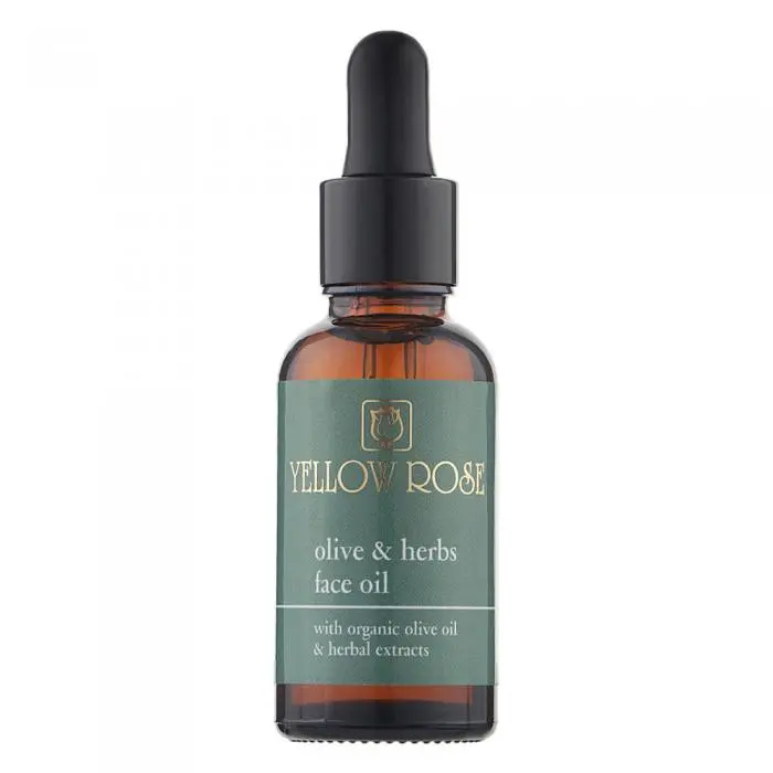 Живильна олія для обличчя з органічною оливковою олією, Yellow Rose Olive & Herbs Face Oil