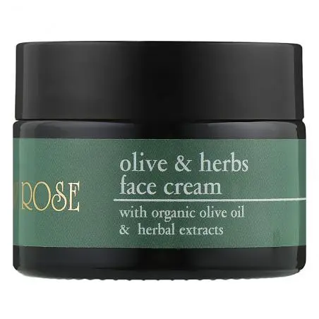 Живильний крем для обличчя з оливковою олією та рослинними екстрактами, Yellow Rose Olive & Herbs Face Cream