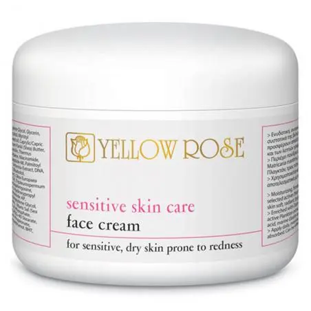 Заспокійливий та відновлюючий крем для чутливої ​​шкіри обличчя, Yellow Rose Sensitive Skin Care Face Сream