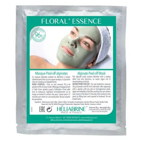 Ревитализирующая альгинатная маска со спирулиной для кожи лица, Heliabrine Floral Essence Alginate Peel-off Mask