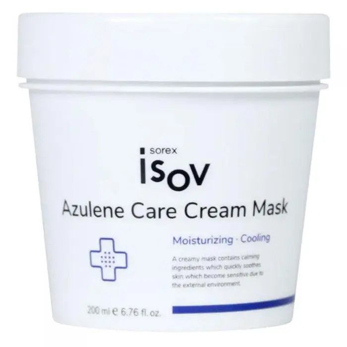 Маска «Азулен» для ніжної, зневодненої та подразненої шкіри обличчя, Isov Sorex Azulene Care Cream Mask