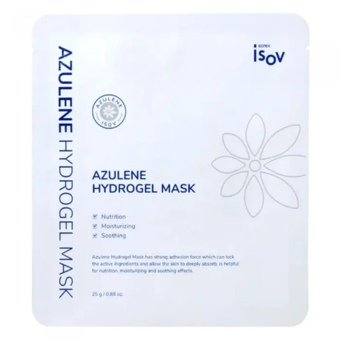 Гидрогелевая маска для питания и успокаивания кожи лица, Isov Sorex Azulene Hydrogel Mask