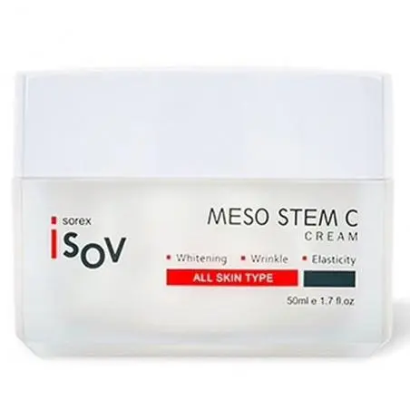 Омолоджуючий та освітлюючий крем з вітаміном С для тьмяної шкіри обличчя, Isov Sorex Meso Stem C Cream