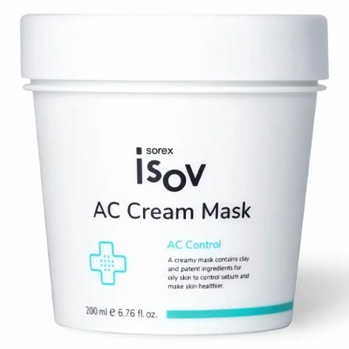 Протизапальна, антибактеріальна маска для проблемної шкіри обличчя, Isov Sorex AC Cream Mask