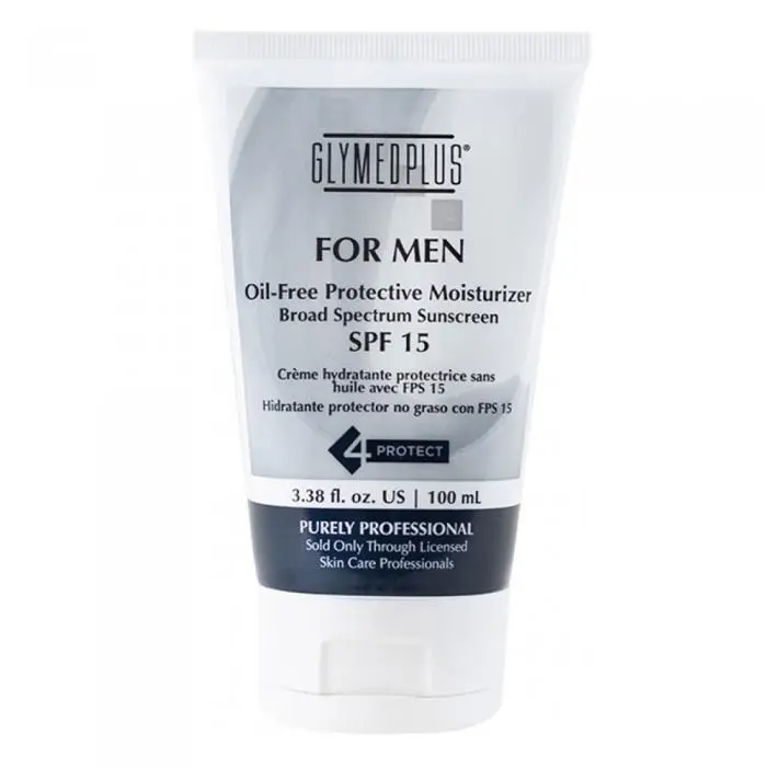 Сонцезахисний крем для обличчя чоловіків, GlyMed Plus For Men Oil-Free Protective Moisturizer SPF15
