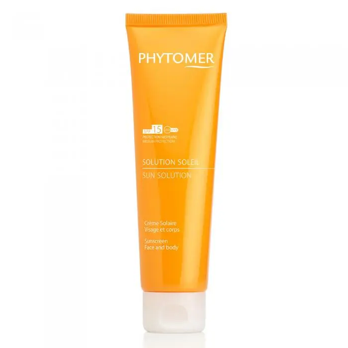 Зволожуючий сонцезахисний крем для обличчя та тіла, Phytomer Sun Solution Sunscreen Face and Body SPF15