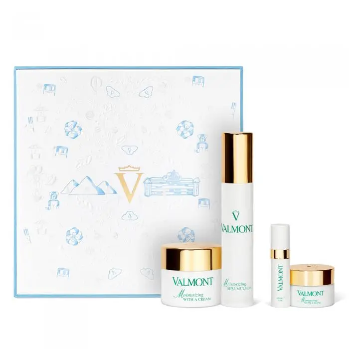 Фирменный косметический набор средств для ухода за кожей лица, Valmont Moisturizing Cream Set