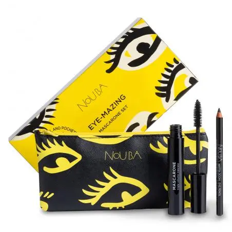 Подарунковий набір, NoUBA Eye-Mazing Mascarone Set (Mascara + Eye Pencil + Bag)