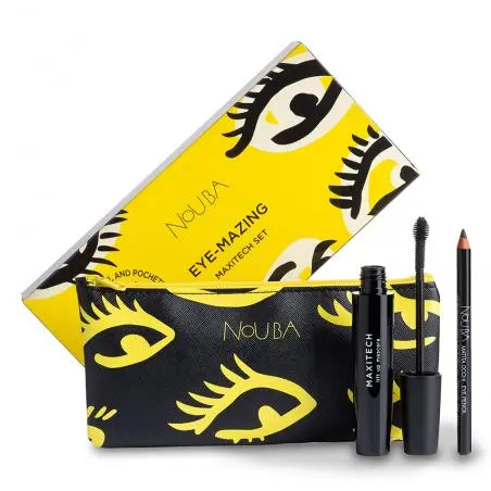 Подарунковий набір, NoUBA Eye-Mazing Maxitech Set (Mascara + Eye Pencil + Bag)